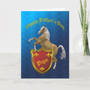 For Papa, Father's Day card with a rearing horse