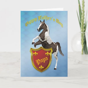 For Papa, Father's Day card with a rearing horse