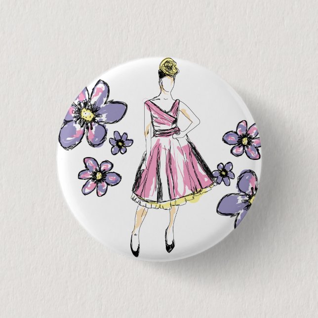 For Passion fashion 1 Inch Round Button (Front)
