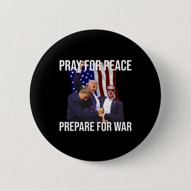 For Peace  2 Inch Round Button (Front)