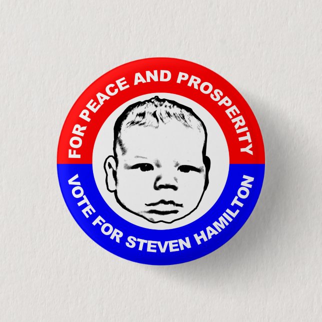 For Peace and Prosperity 1 Inch Round Button (Front)