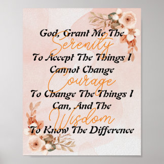 For Peace in your Space enjoy The Serenity Prayer Poster