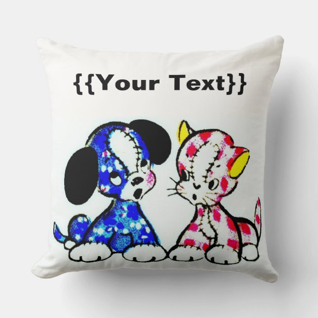 For Pets Throw Pillow (Front)