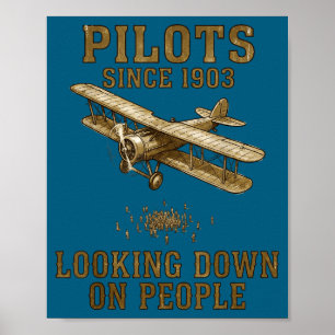 For Pilot Flying Airplane Yes Adventure Poster