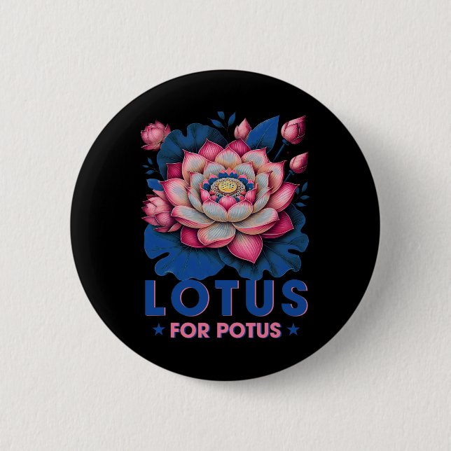 For Potus Kamala Harris 2024 Trending President  2 Inch Round Button (Front)