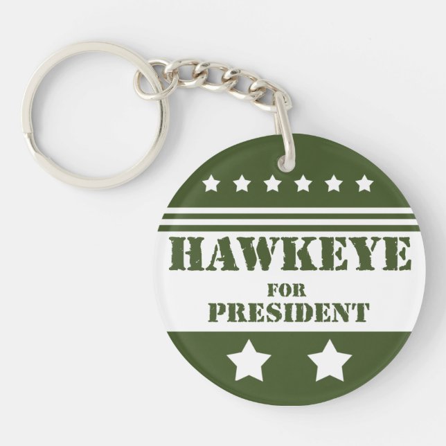 For President Hawkeye Keychain (Front)