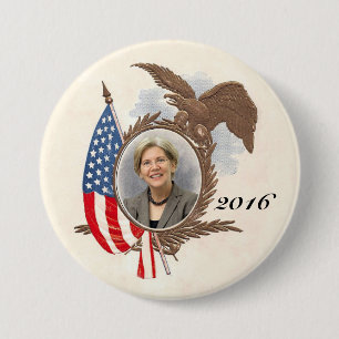 For President in 2016 Elizabeth Warren 3 Inch Round Button