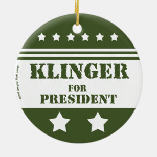 For President Klinger Ceramic Ornament