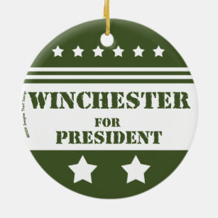 For President Winchester Ceramic Ornament