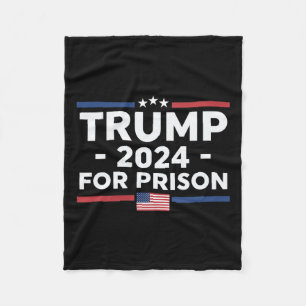 For Prison 2024 Vintage Us Flag Fleece Blanket