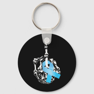 For Prostate Cancer Middle Finger Prostate Cancer Keychain