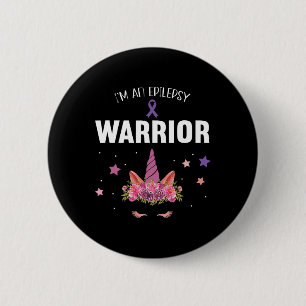 For purple Ribbon Warrior and Supporters - Epileps 2 Inch Round Button