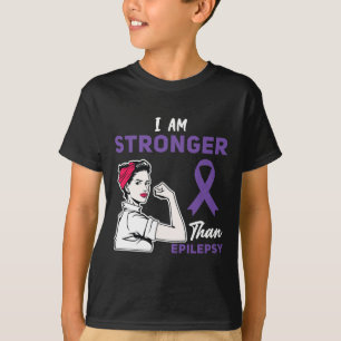 For purple Ribbon Warrior and Supporters - Epileps T-Shirt