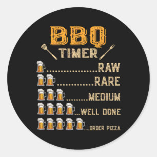 For Rbecue Grill And Meat Grilling Fans And Bbq Sa Classic Round Sticker