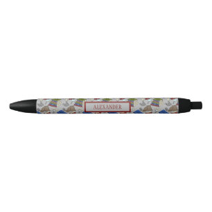 For Readers Mystery Novels Books Patterned Black Ink Pen