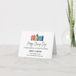 For Real Estate Clients Happy Closing Day Card 