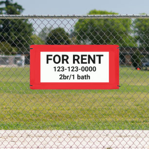 FOR RENT SIGN BANNER