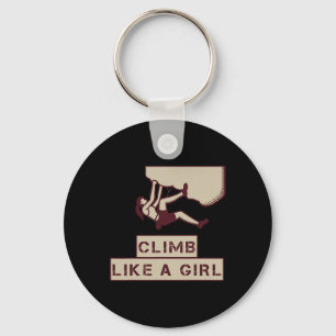 For Rock Climbing Women - Climb Like A Girl Keychain