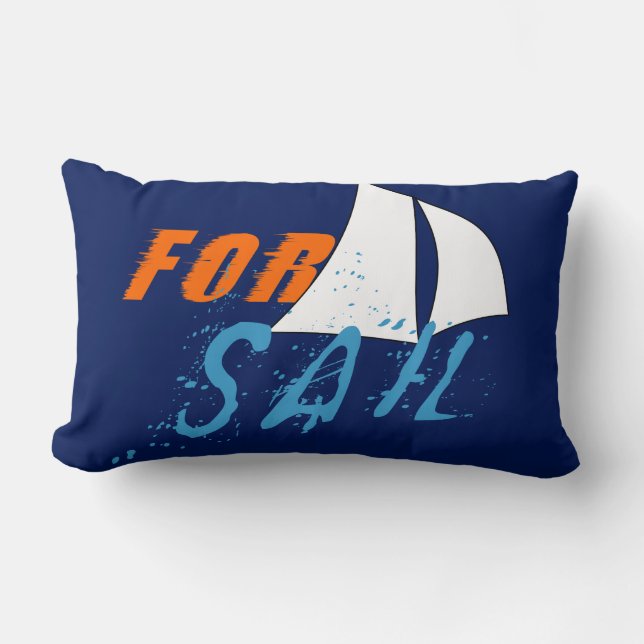 For Sail Lumbar Pillow (Front)