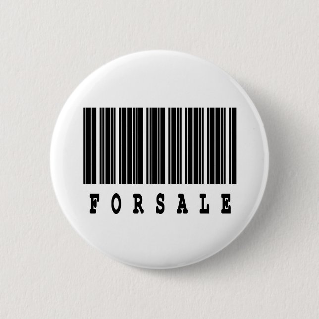 for sale barcode design 2 inch round button (Front)