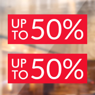 For sale custom text phone number URL white red Wi Window Cling