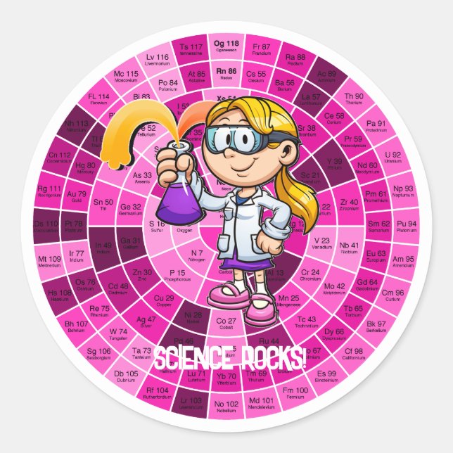 For Science Teachers and students. Brilliant Classic Round Sticker (Front)