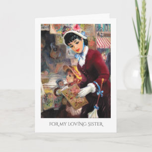For Sister on Mother's Day Fine Art Greeting Cards