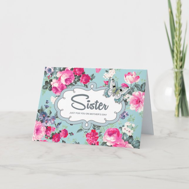 For Sister on Mother's Day Greeting Cards (Front)