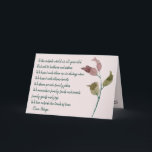 For Sister Sentimental Poem Pretty Pink Birthday Card<br><div class="desc">Brother / Sister birthday. A gorgeous greeting card for a sibling.</div>