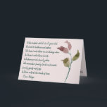 For Sister Sentimental Poem Pretty Pink Birthday Card<br><div class="desc">Brother / Sister birthday. A gorgeous greeting card for a sibling.</div>