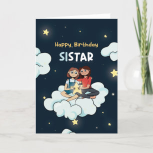 For Sister Sistar Birthday Card