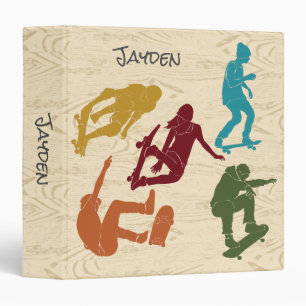 For Skateboarders Skateboarding Graphics Collage Binder