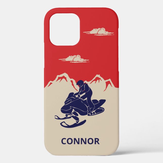 For Snowmobilers Snowmobile Graphic Personalized Case-Mate iPhone Case (Back)