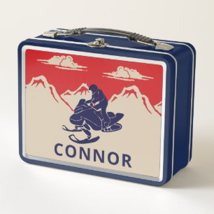 For Snowmobilers Snowmobile Graphic Personalized Metal Lunch Box