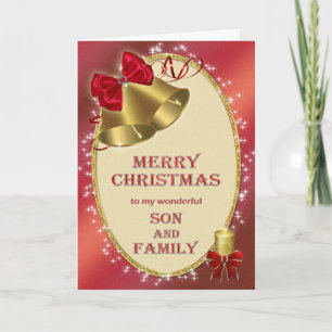 For son and family, traditional Christmas card