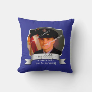 For Son of Overseas Soldier - Blue Pillow