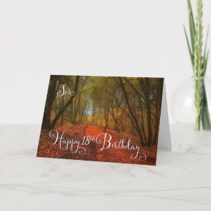 for Son's 18th Birthday - Woodland Path Card