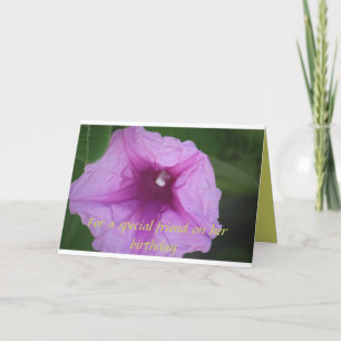 For special friend on her birthday card
