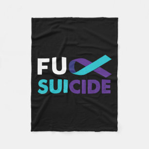 For Suicide Awareness Shirt Support Survivor Gift Fleece Blanket
