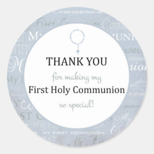For Thank you coming Boy First Holy communion tag