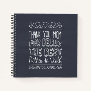 For The Best Mom in the World Guestbook Notebook