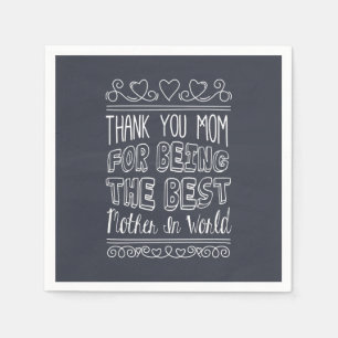 For The Best Mom in the World   Napkin