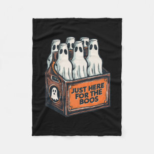 For The Boos Halloween 6 Pack Booze Ghost Beer Bot Fleece Blanket