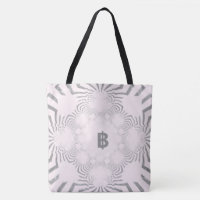 For The Bride B Monogram Logo White Zebra Pattern
