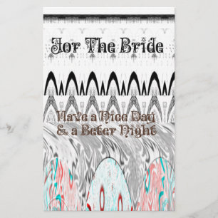 For the Bride White and Black Edgy design