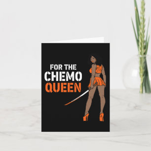 For The Chemo Queen Leukaemia Awareness Melanin Wa Card