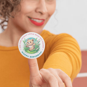 For the Cutest Little Bear Out There Classic Round Sticker