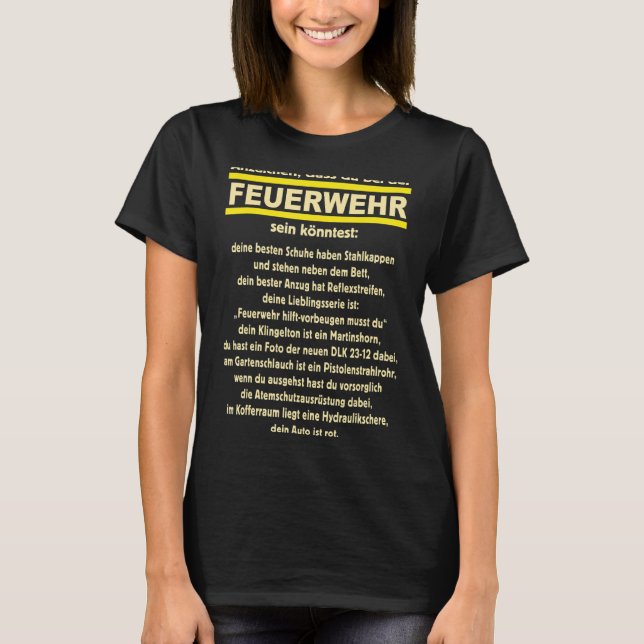 for the Fireman Sign Fire Brigade T-Shirt (Front)