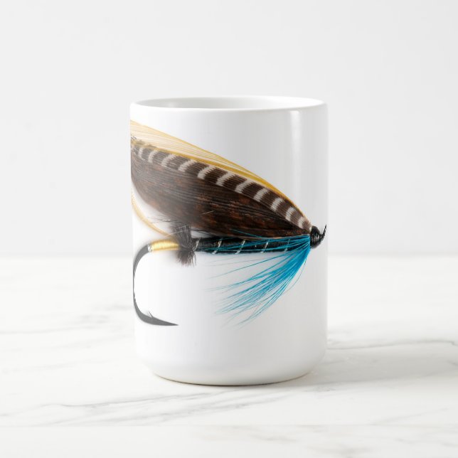For the fisherman: Blue Charm Salmon Fly Mug (Center)
