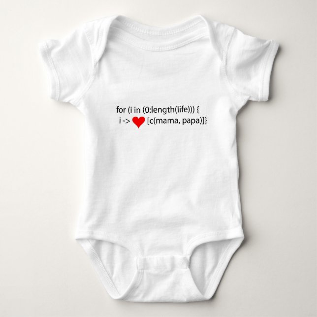For the future R programmers of the world Baby Bodysuit (Front)